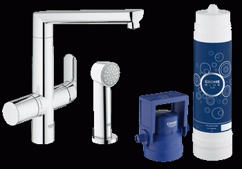 Смеситель для мойки GROHE Blue K7 31354001. Фото