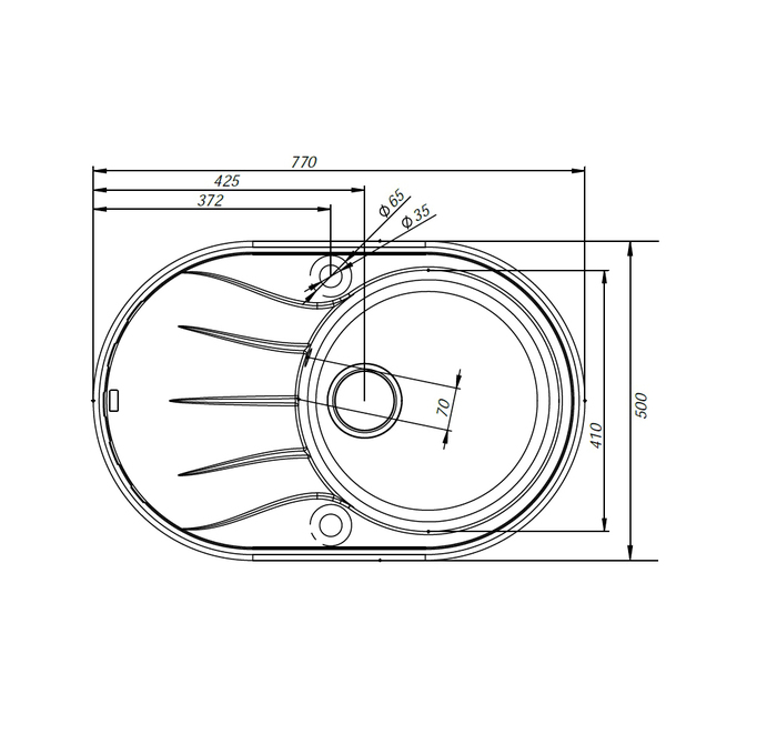 Мойка кухонная IDDIS Kitchen G K13P771i87. Фото