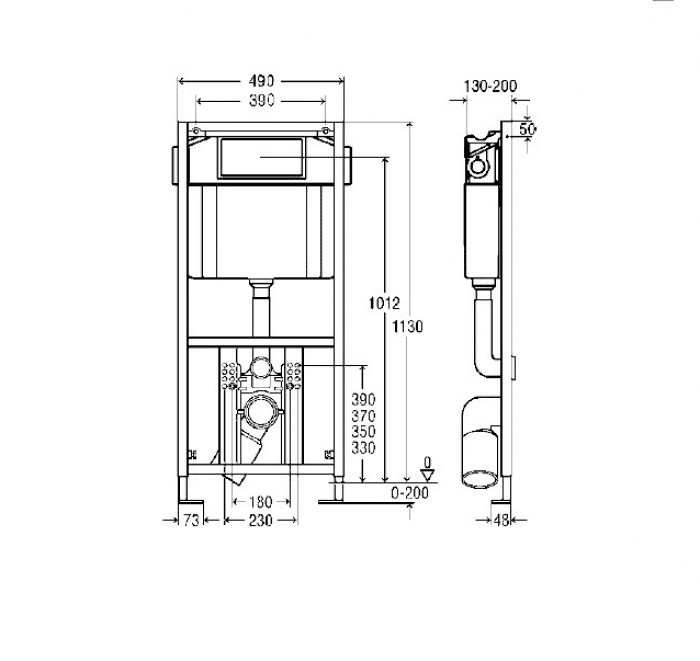 Модуль для подвесного унитаза VIEGA WC-Element 708764. Фото