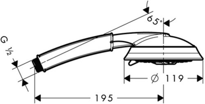 Ручной душ Hansgrohe Raindance Classic 100 AIR 3jet 28548000. Фото