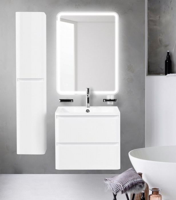 Тумба под раковину подвесная BELBAGNO ALBANO-700-2C-SO-BL Bianco Lucido. Фото