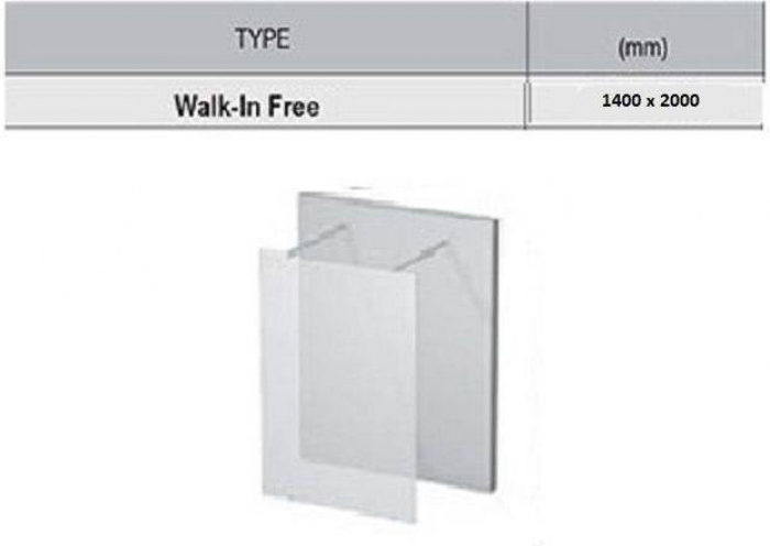 Душевая перегородка RAVAK Walk-In Free 160х200 (блестящий + транспарент) W9FS0C00Z1