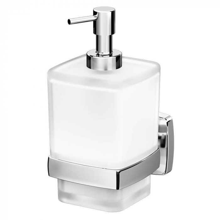 Стеклянный диспенсер для жидкого мыла с настенным держателем AM.PM Gem A9036900 для ванной комнаты. Фото