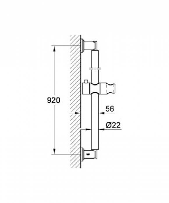 Душевая штанга GROHE Sena 28346000 900 мм. Фото