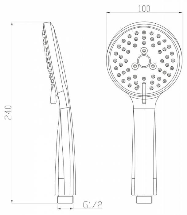 Ручной душ BELBAGNO Nova BB-D1C1. Фото