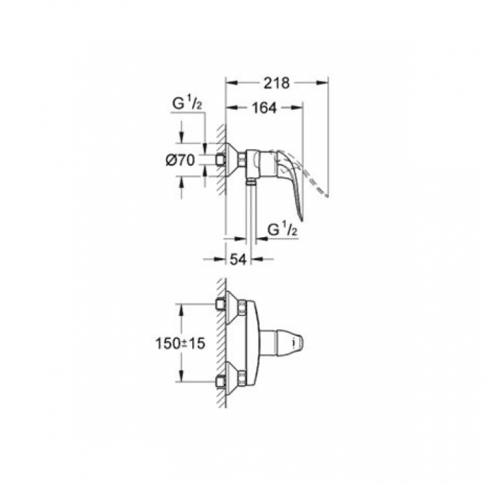 Смеситель для душа GROHE EuroEco Special 32780000. Фото