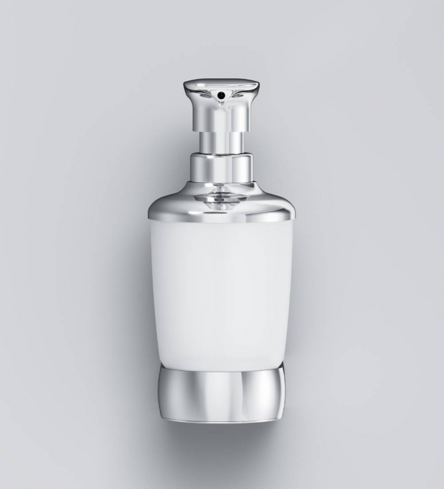 Стеклянный диспенсер для жидкого мыла с настенным держателем AM.PM Sensation A3036900 для ванной комнаты. Фото