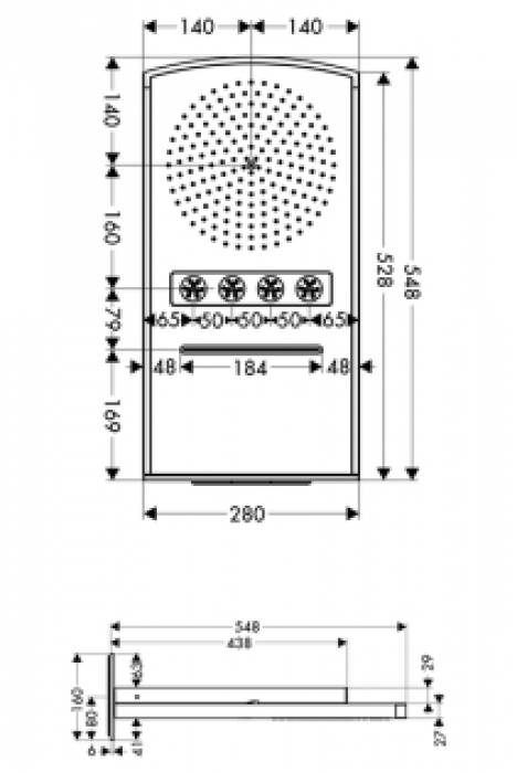 Верхний душ HANSGROHE Raindance Rainfall Overhead Shower 28411000. Фото