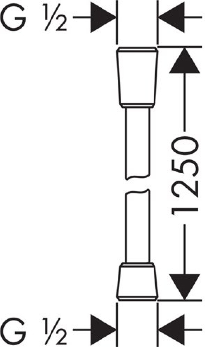 Шланг для душа Hansgrohe Comfortflex 1.25m 28167000. Фото