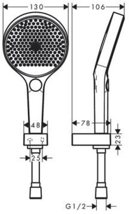 Ручной душ Hansgrohe Rainfinity 1 30 3jet 26864000 хром. Фото