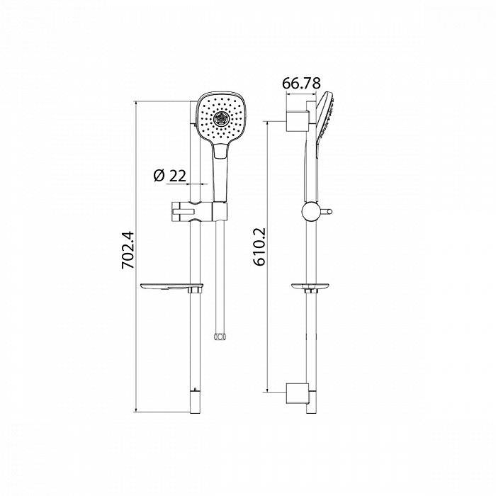 Душевой гарнитур Sena IDDIS SEN3F70i16. Фото