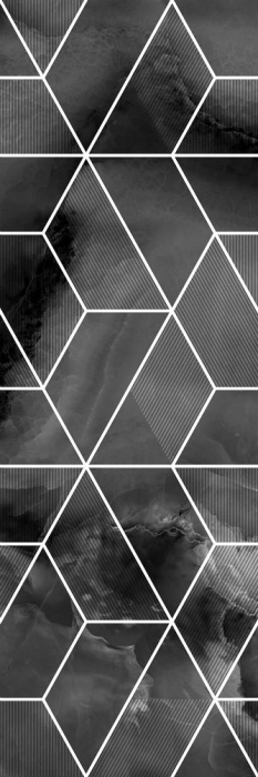 Керамин Плитка облицовочная Асуан 5Д 250х750 черный геометрия. Фото