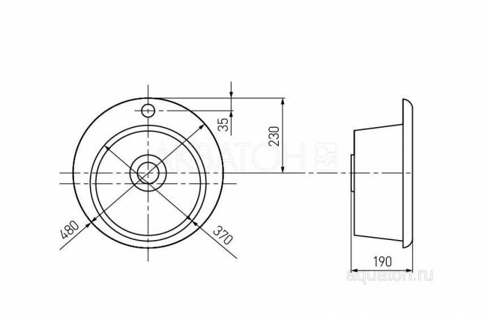 Мойка для кухни Акватон Иверия круглая латте 1A711032IV260. Фото