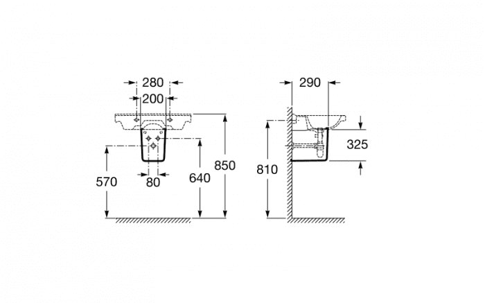 Полупьедестал ROCA Debba 7.3379.9.100.Y. Фото