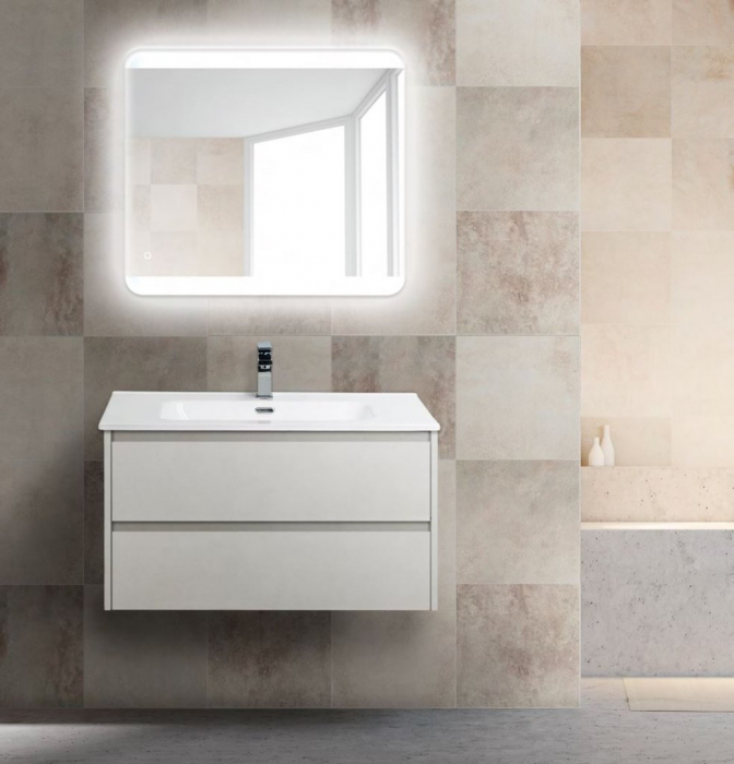 Тумба под раковину подвесная BELBAGNO KRAFT-800-2C-SO-BO Bianco Opaco. Фото