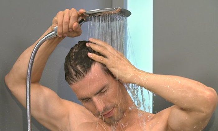 Ручной душ Hansgrohe Raindance Select E 150 3jet белый/хром 26550400. Фото