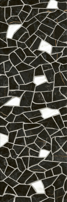 Керамин Плитка облицовочная Барселона 5Д тип 1 250х750 черный колотый. Фото