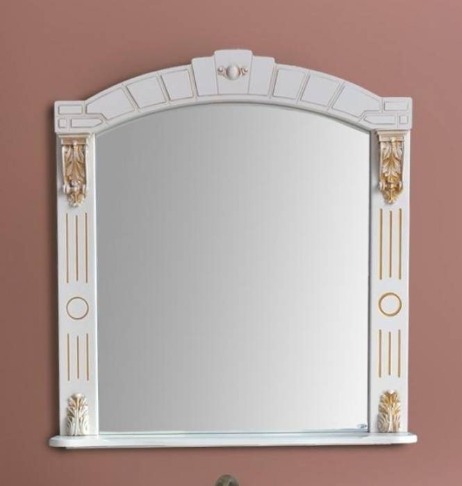 Шкаф зеркальный АТОЛЛ Александрия 85 (слоновая кость-золото). Фото