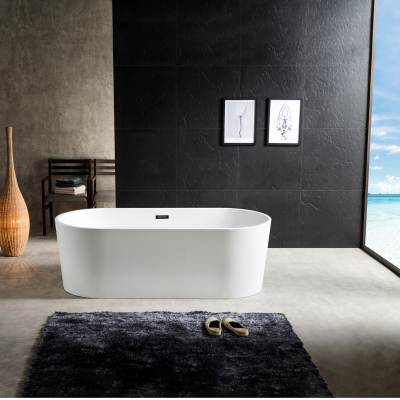 Ванна акриловая Azario BRISTOL 1600х800х580, свободностоящая, в комплекте с сифоном и металлической рамой BRI16080. Фото