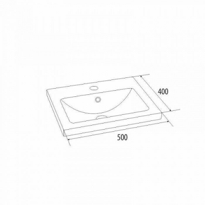 Тумба с умывальником 50 см подвесная белая New Mirro NMIR50Wi95K IDDIS. Фото