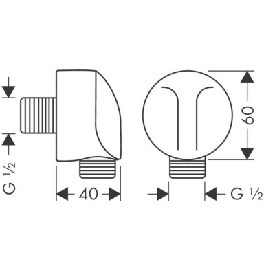 Шланговое подсоединение HANSGROHE  Fixfit 27454990. Фото