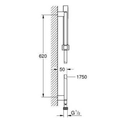 Душевой гарнитур GROHE Euphoria Cube 27937000. Фото