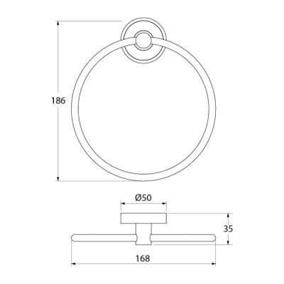 Полотенцедержатель IDDIS Calipso CALSBO0i51 для ванной комнаты. Фото