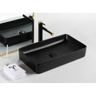 Раковина накладная GID Bm9396 60х34 53344 Черный Матовый. Фото