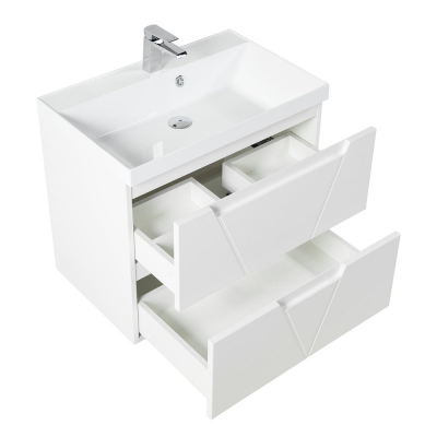 Тумба под раковину подвесная BELBAGNO VITTORIA-800-2C-SO-BO-P Bianco Opaco. Фото