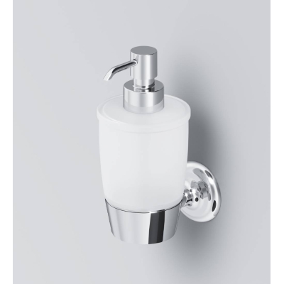 Стеклянный диспенсер для жидкого мыла с настенным держателем AM.PM Like A8036900 для ванной комнаты. Фото