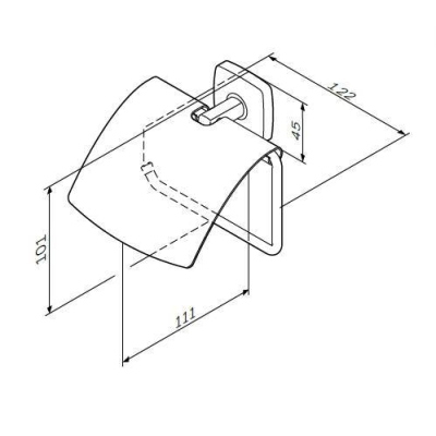 Держатель для туалетной бумаги с крышкой AM.PM Gem A90341400 для ванной комнаты. Фото