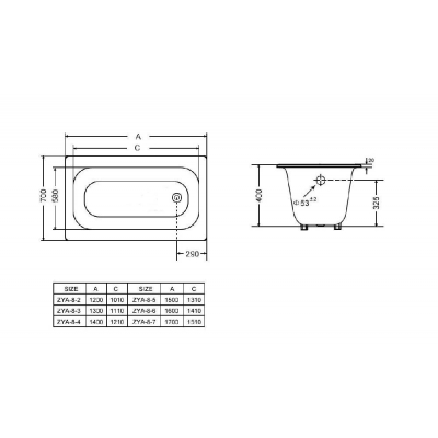 Ванна чугунная GOLDMAN Classic 130х70. Фото
