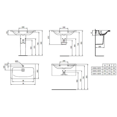 Раковина IDEAL STANDARD Tonic II 81х49 K087901. Фото