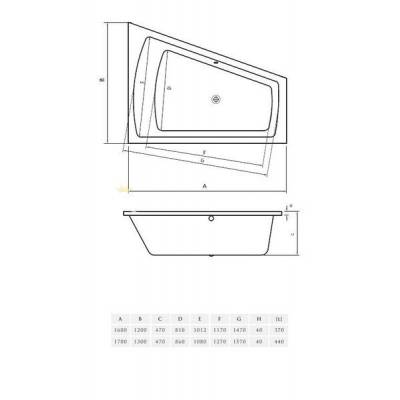 Ванна VAYER Trinity 170х130. Фото