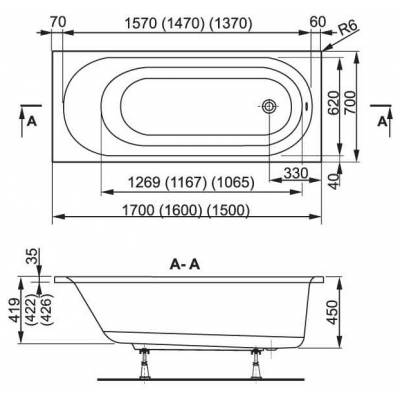 Ванна акриловая VAGNERPLAST Kasandra 150 VPBA157KAS2X-01. Фото