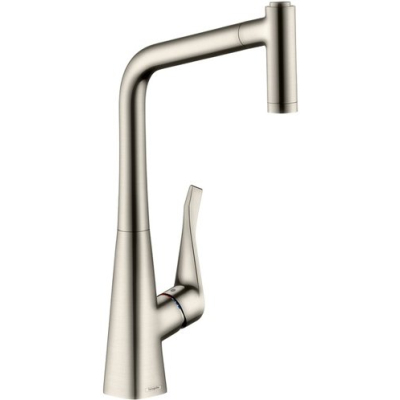 Смеситель для кухни Hansgrohe Metris сталь 14820800. Фото