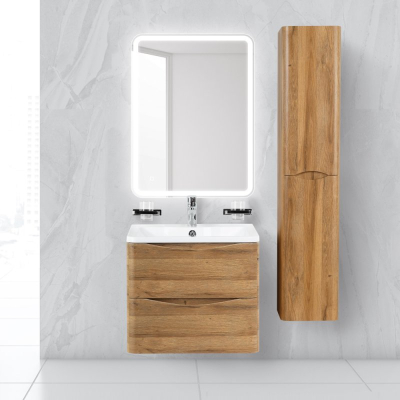 Тумба под раковину подвесная BELBAGNO ACQUA-600-2C-SO-RR Rovere Rustico. Фото