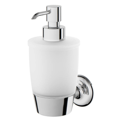 Стеклянный диспенсер для жидкого мыла с настенным держателем AM.PM Like A8036900 для ванной комнаты. Фото