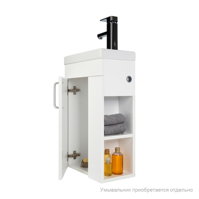 Тумба с умывальником 40 см подвесная полки справа TORR IDDIS TOR40WRi95K. Фото