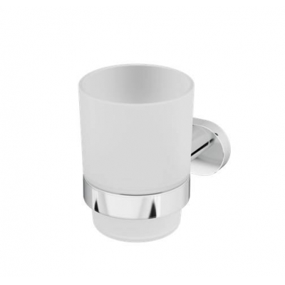 Стеклянный стакан с настенным держателем AM.PM Sense A7434300 для ванной комнаты. Фото