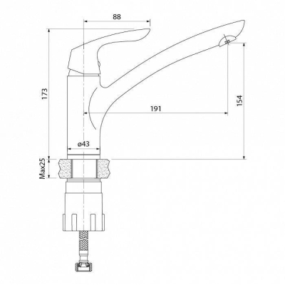 Смеситель для кухни Kitchen Line IDDIS K10SB00i05. Фото