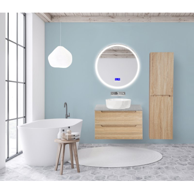 Тумба под раковину подвесная BELBAGNO ETNA-900-2C-SO-WO-P Rovere Bianco. Фото