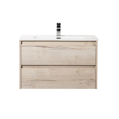 Тумба под раковину подвесная BELBAGNO KRAFT-900-2C-SO-RGB Rovere Galifax Bianco. Фото