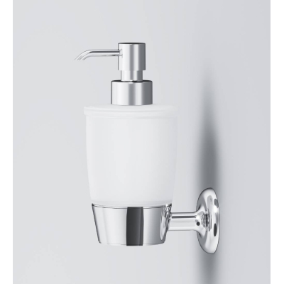 Стеклянный диспенсер для жидкого мыла с настенным держателем AM.PM Like A8036900 для ванной комнаты. Фото