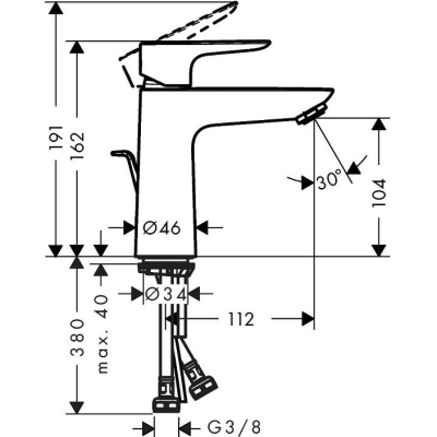 Смеситель для раковины Hansgrohe Talis E 110 71710000. Фото