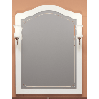 Зеркало со светильниками OPADIRIS Лоренцо 80 белый. Фото