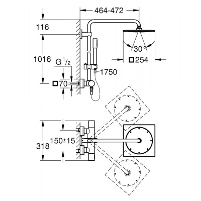 GROHE 27469000 Rainshower F-Series Душевая система. Фото