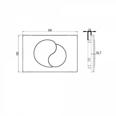 Клавиша смыва хром Neofix 021 IDDIS NEO21CHI77. Фото
