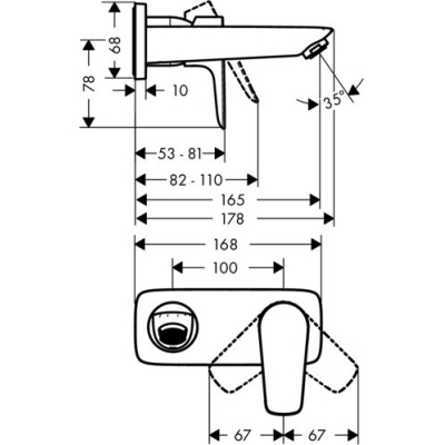 Смеситель для раковины Hansgrohe Talis E 71732000. Фото