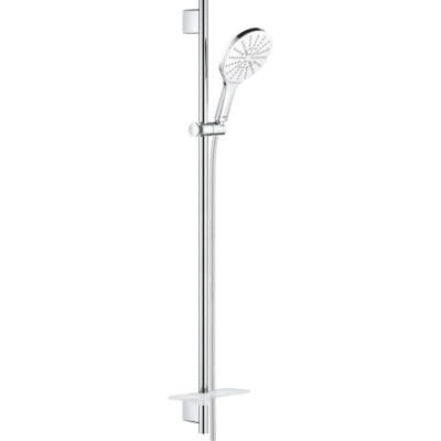 GROHE 26594LS0 RainShower SmartActive 150 Душевой гарнитур III, душевая штанга 900 мм, шланг 1750 мм, 9,5 л/мин, полочка, белая луна. Фото